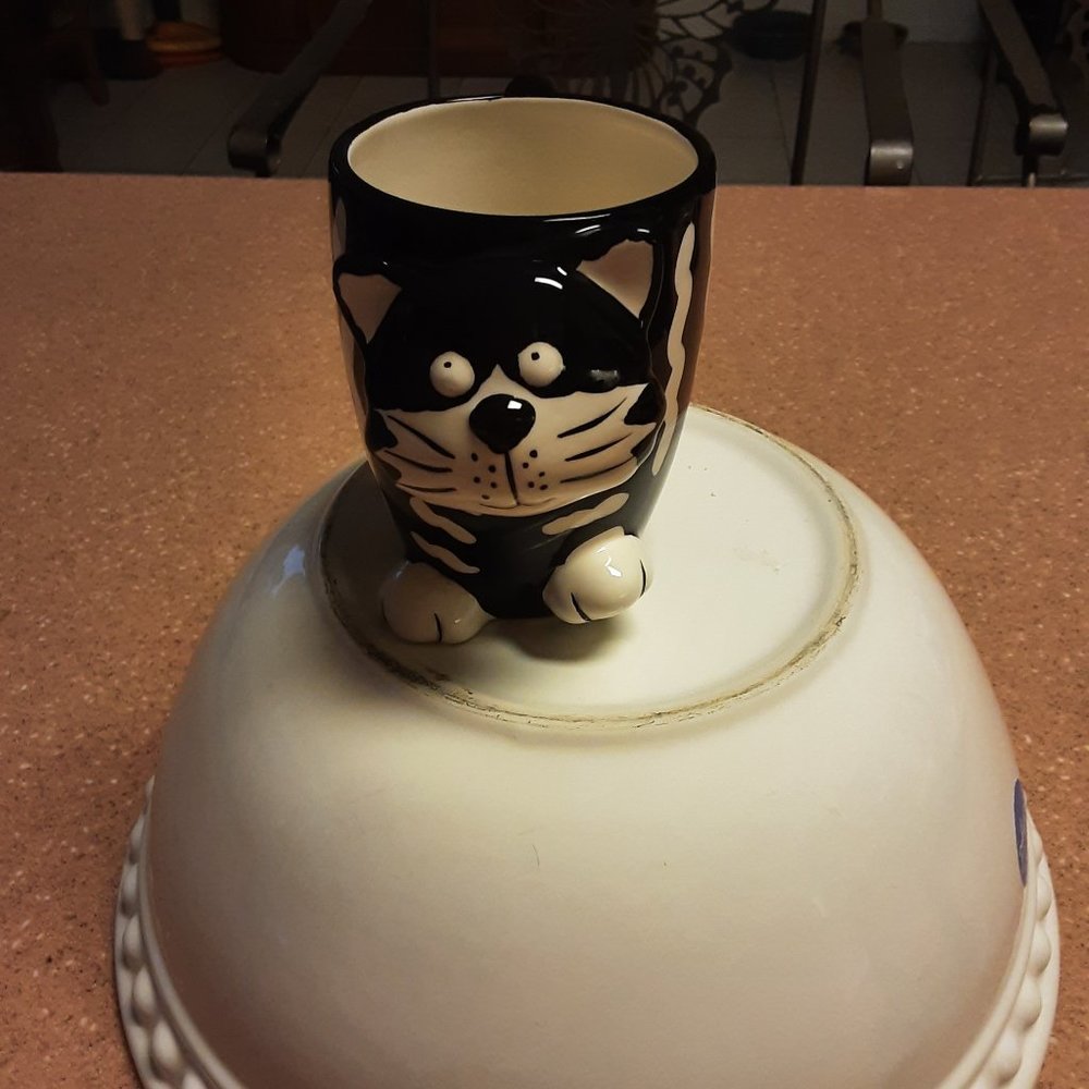 Burton and Burten 3-D Chester the Cat Mug 14oz